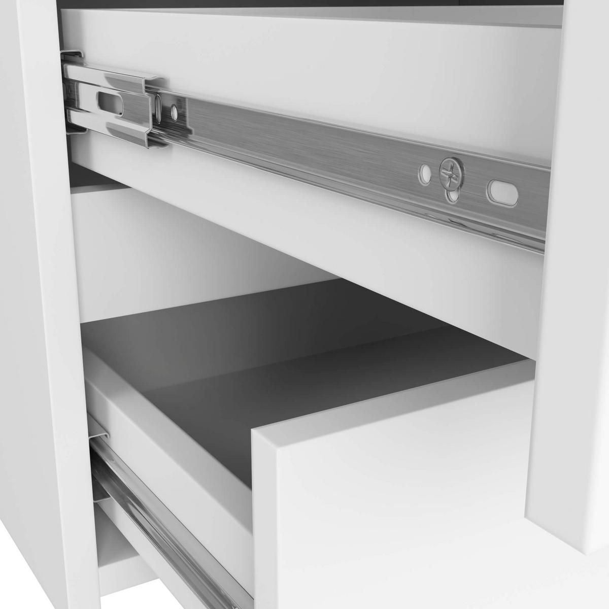 KOMMODE Weiß 57/100/35 - Weiß, Holzwerkstoff (100/57/35cm) - RAUMHIRSCH FURNITURE