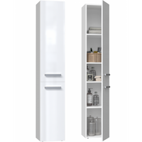 BADEZIMMERSCHRANK Weiß, Hochglanz Weiß 31/174/30 - Weiß, Holzwerkstoff (31/174/30cm) - RAUMHIRSCH FURNITURE