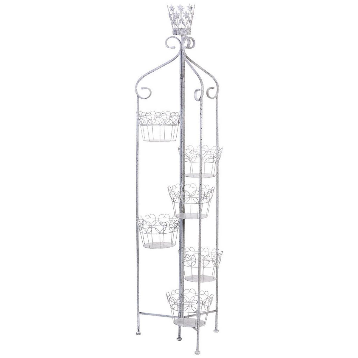 PFLANZENSTÄNDER aus Metall, 30x25x189cm - Grau, Metall (30.48/188.6/25.4cm) - Wanderlust