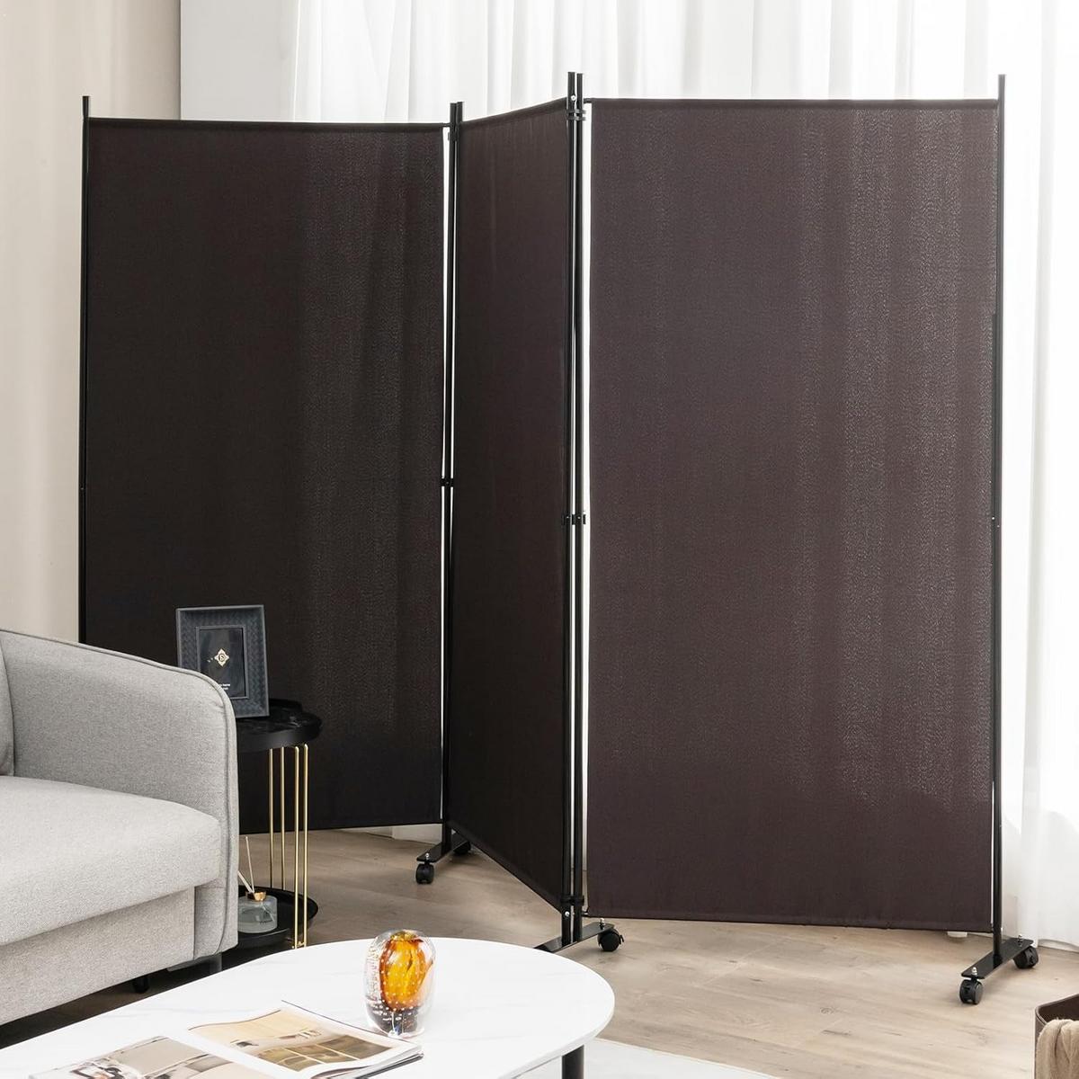 RAUMTEILER Braun - Braun, Textil (262/180cm) - COSTWAY