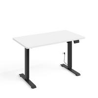 SCHREIBTISCH Ergo Mattweiß und Schwarz - Weiß, Holzwerkstoff (120/65/73cm) - Petits-meubles
