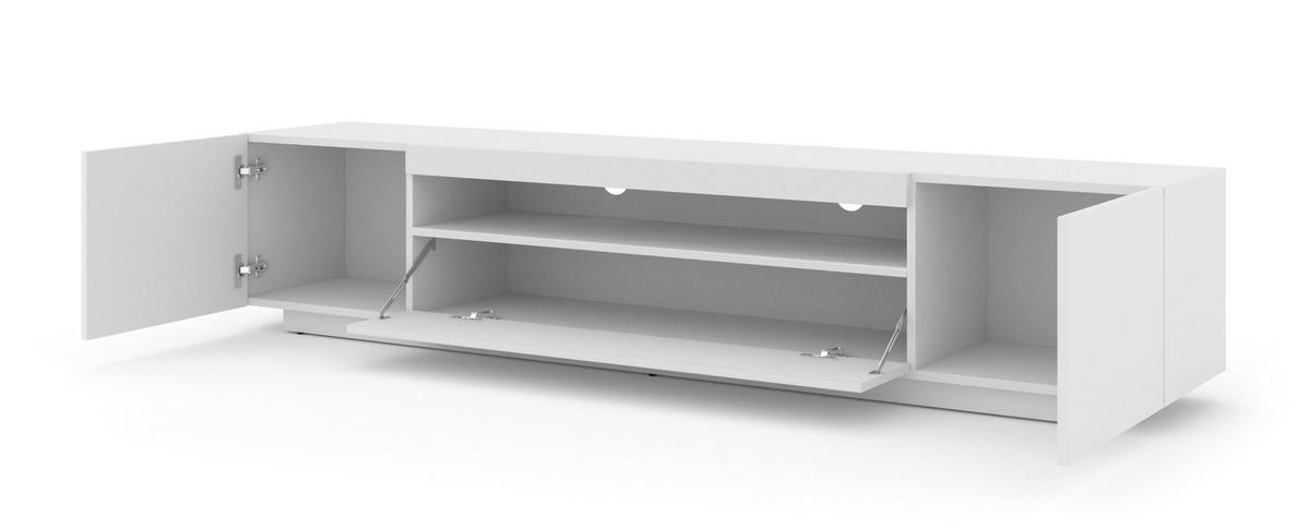TV LOWBOARD Weiß 200/42/37 - Weiß, Holzwerkstoff (200/42/37cm) - RAUMHIRSCH FURNITURE