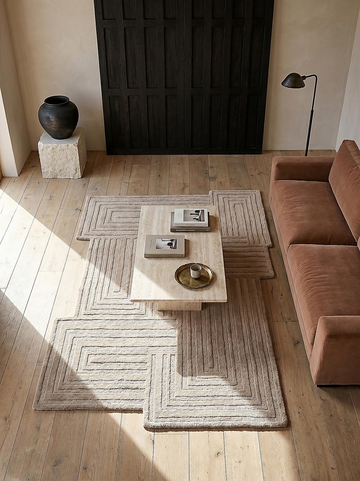 WOLLTEPPICH LEVEN, geometrisch, Natur, 200 x 290 cm - Beige, Textil (290/200cm) - KADIMA DESIGN