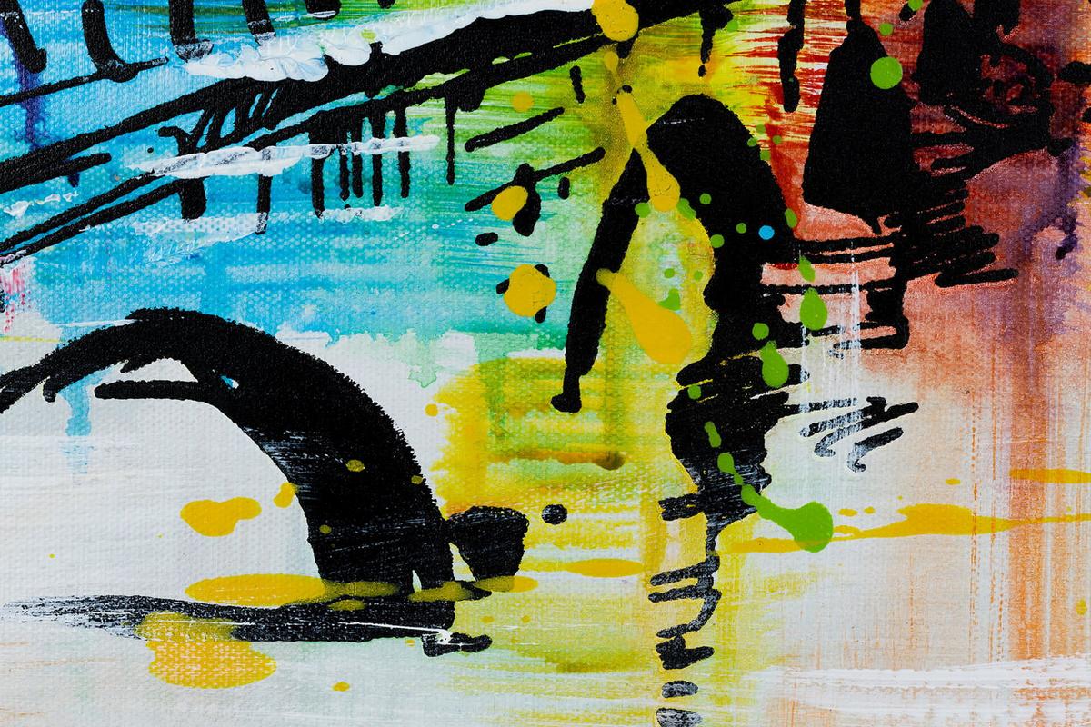ACRYLBILD HANDGEMALT 120/60 cm - Grau, Holz/Textil (120/60cm) - KUNSTLOFT