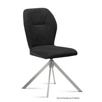 ESSZIMMERSTUHL drehbar (8er-Set) Deandra 51x92x60 Edelstahl/Anthrazit - Edelstahlfarben/Anthrazit, Kunststoff (60/92/51cm) - 58aufmkessel