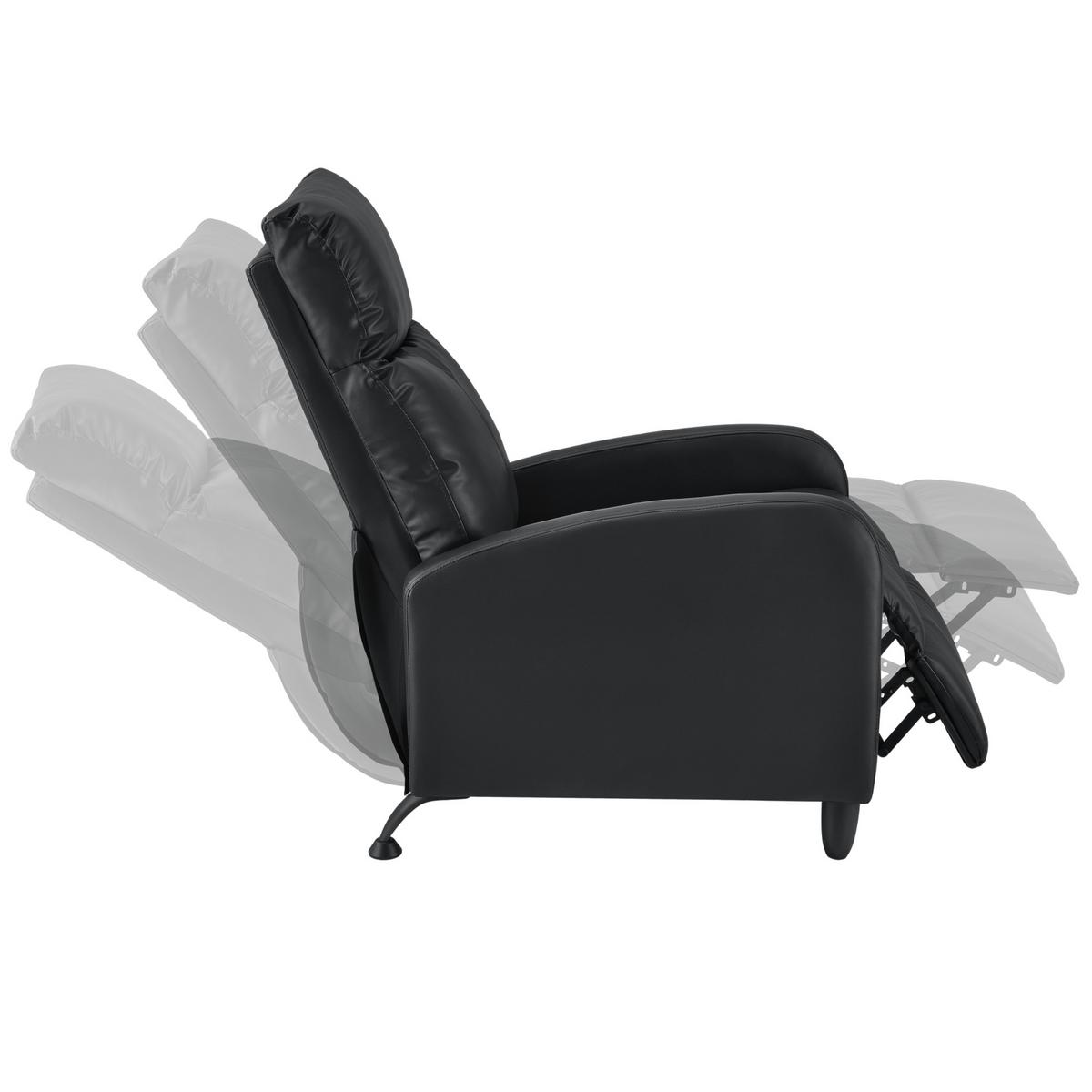 POLSTERSESSEL Bregenz Kunstleder Schwarz - Schwarz, Textil (60/102/92cm) - [en.casa]