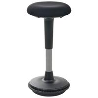 WACKELHOCKER Stoff Schwarz Estell - Schwarz, Textil (33/63/33cm) - Beliani