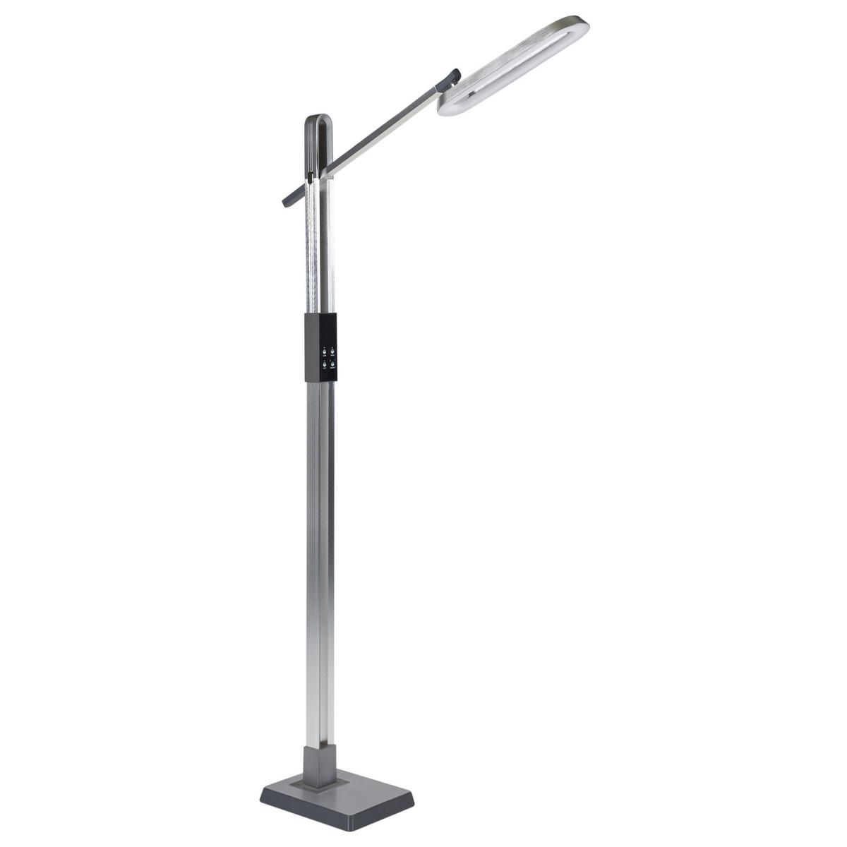 STEHLAMPE Aquarius 19/66/144 cm - Silberfarben, Kunststoff (19/66/144cm) - Beliani