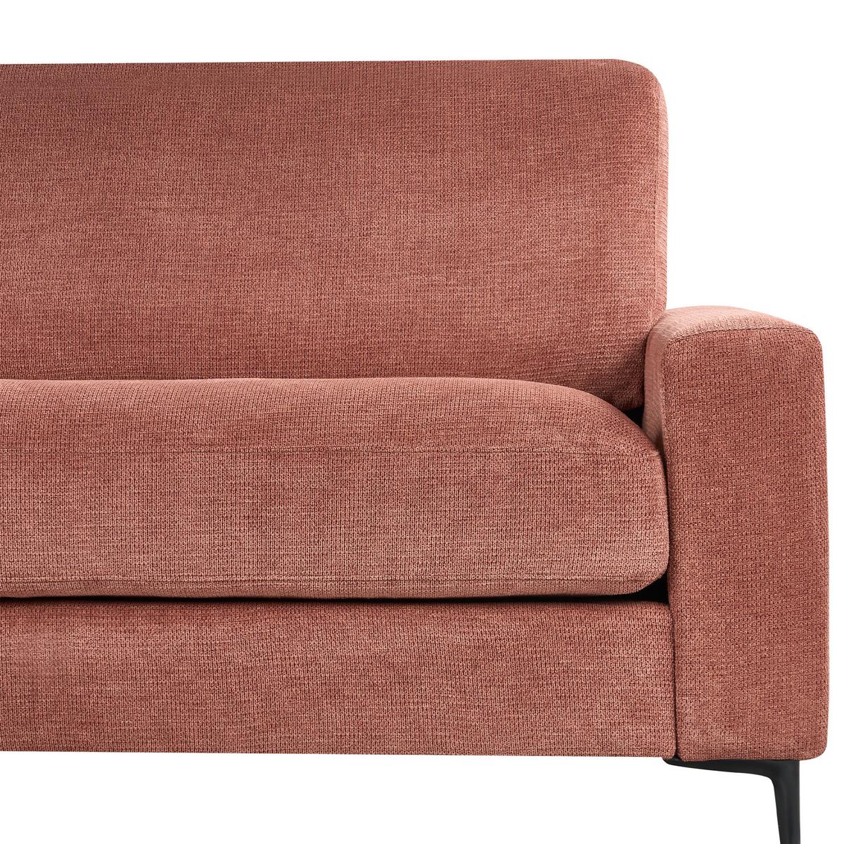 ECKSOFA 3-Sitzer Stoff Rot rechtsseitig Maloy - Rot, Textil (272/189cm) - Beliani