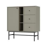 KOMMODE TORINO 100/108/41 cm mit 3 Schubladen 1 Türen Hellgrün - Hellgrün, Holzwerkstoff (100/108/41cm) - MASSENO