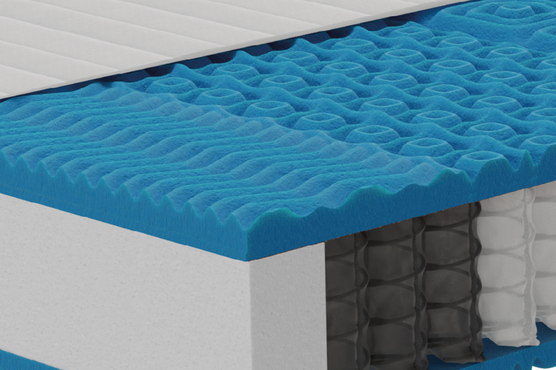 Taschenfederkernmatratze H3 Kern Noppenstruktur