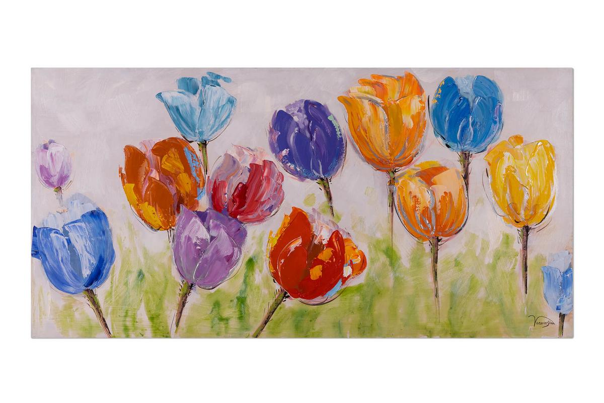ACRYLBILD HANDGEMALT 120/60 cm - Multicolor, Holz/Textil (120/60cm) - KUNSTLOFT