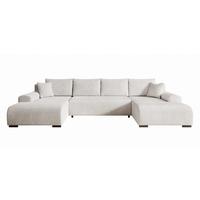 WOHNLANDSCHAFT, Couch Nelly U U WOHNLANDSCHAFT U-Form, mit Schlaffunktion und Bettkasten, U-Form Couch - Creme, Textil (349/80/185cm)