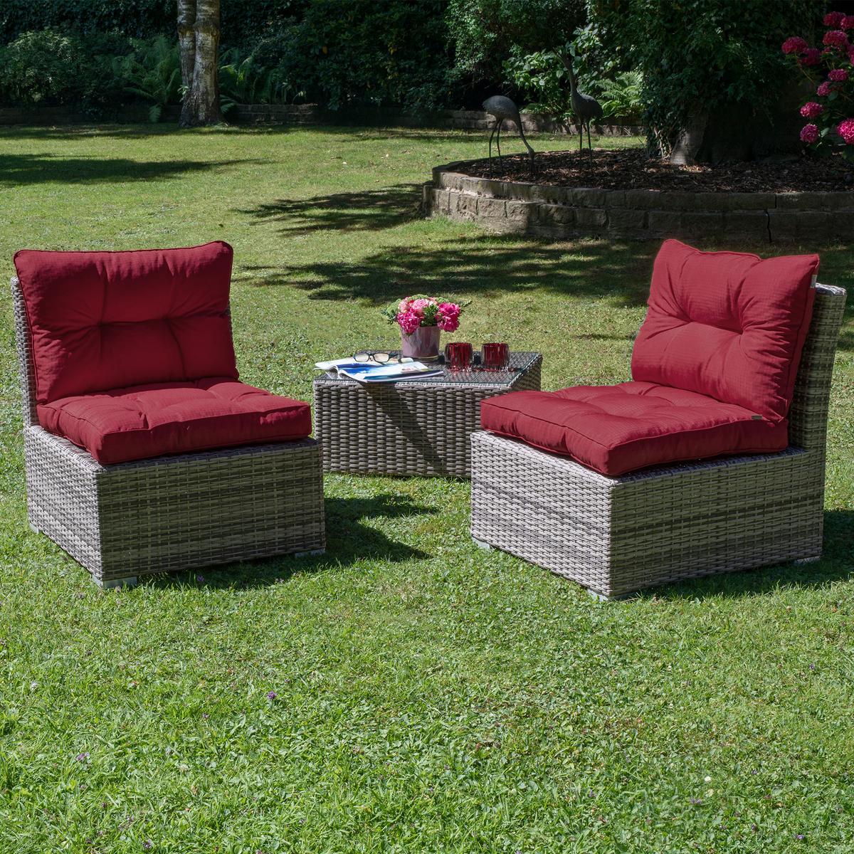 LOUNGEKISSEN Xluna Sitz 60/60/10 cm Rot - Rot, Textil (60/60/10cm) - Beautissu 