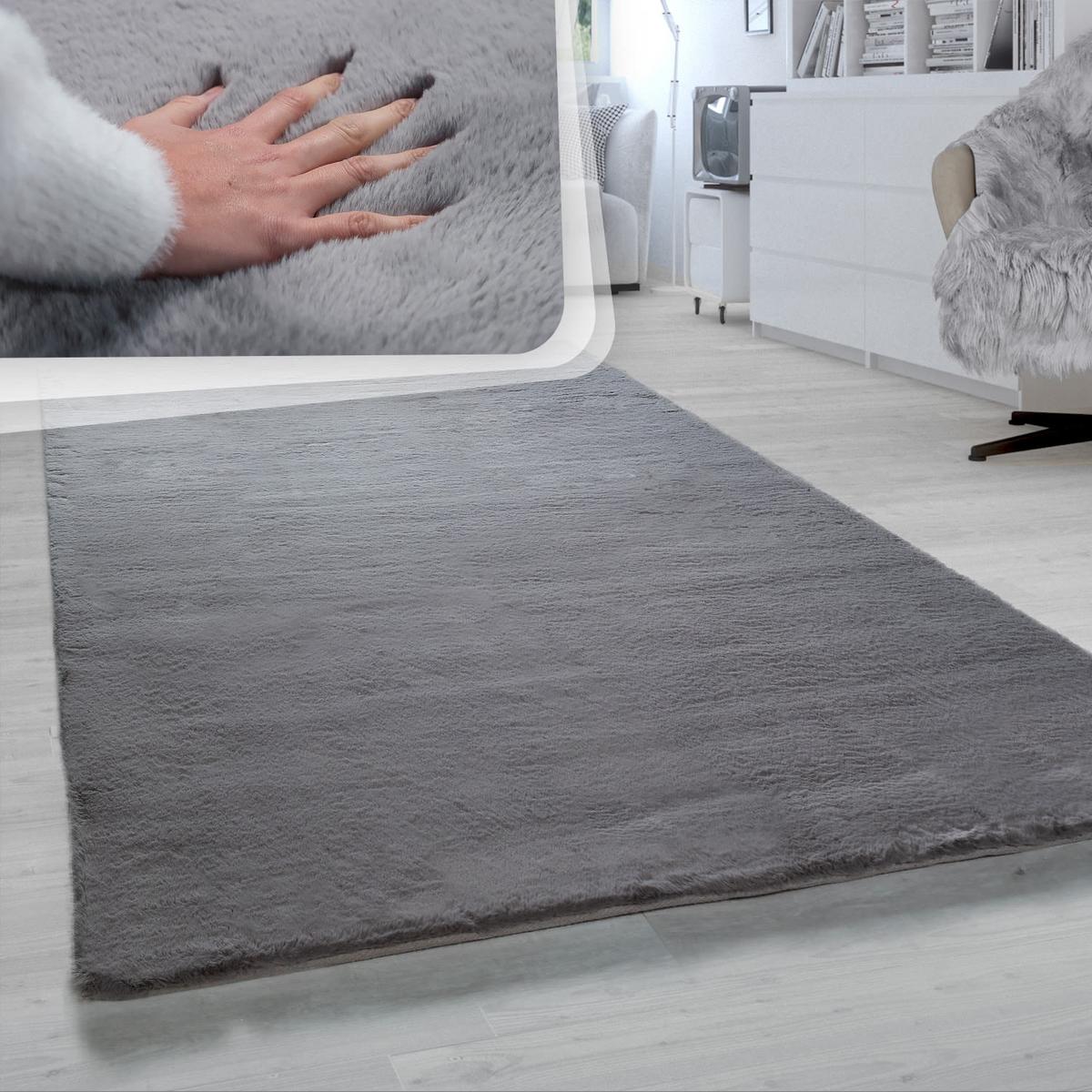 HOCHFLORTEPPICH, einfarbig, Anthrazit, 200 x 290 cm - Anthrazit, Textil (290/200cm) - KADIMA DESIGN