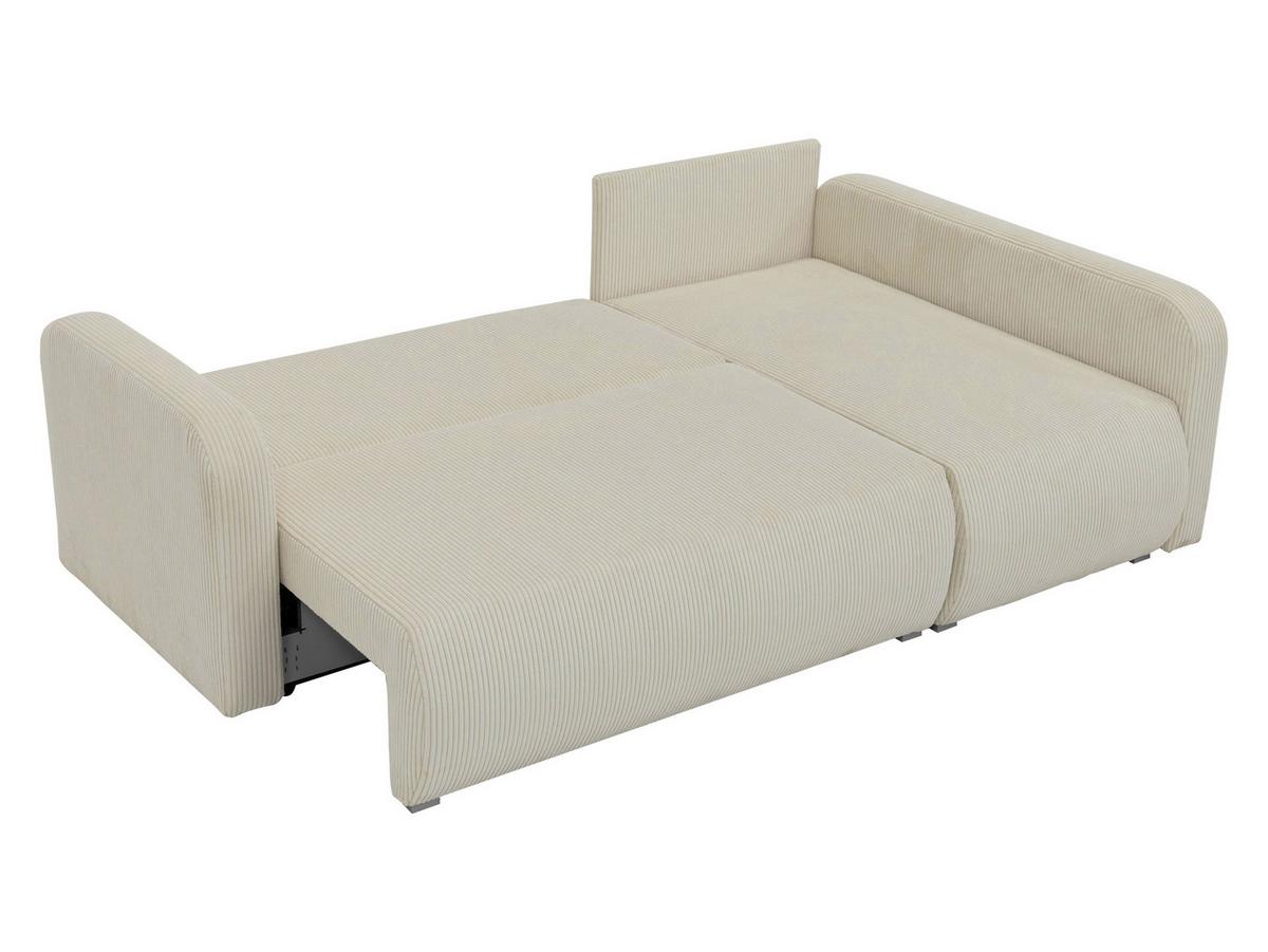 ECKSOFA Viena Cord, Seite: Links - Silberfarben/Grau, Holz/Kunststoff (234/145cm) - MIRJAN24