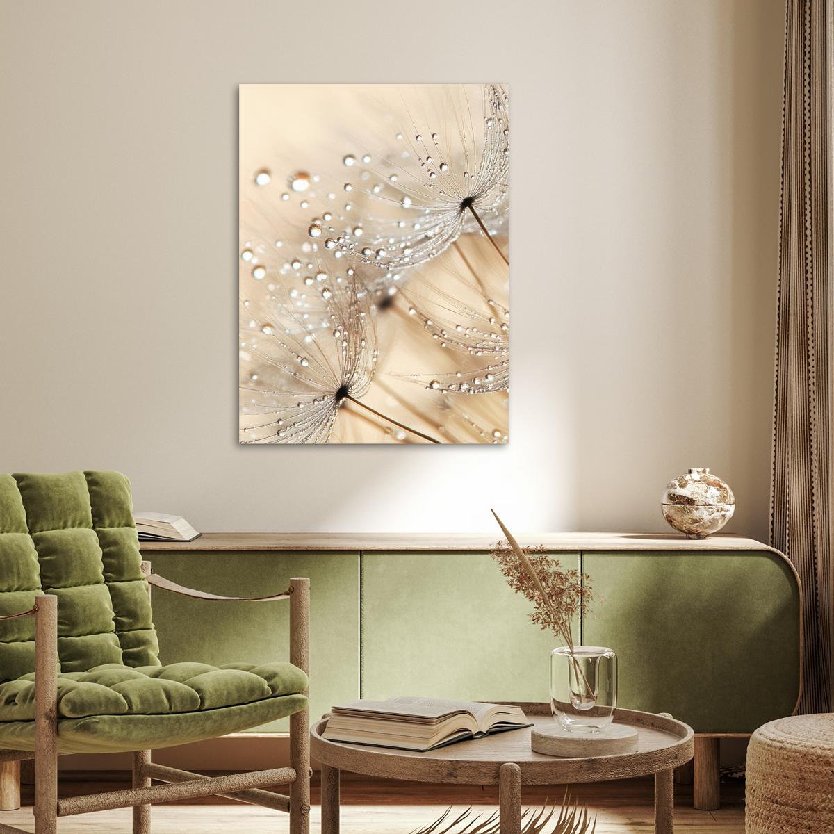 POSTER Löwenzahn - Abstrakt - Natur - Beige Deko Wohnzimmer 60x80 cm - Braun, Papier (60/80/0.1cm) - MuchoWow