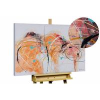 ACRYLBILD HANDGEMALT 100/75 cm - Weiß, Holz/Textil (100/75cm) - KUNSTLOFT