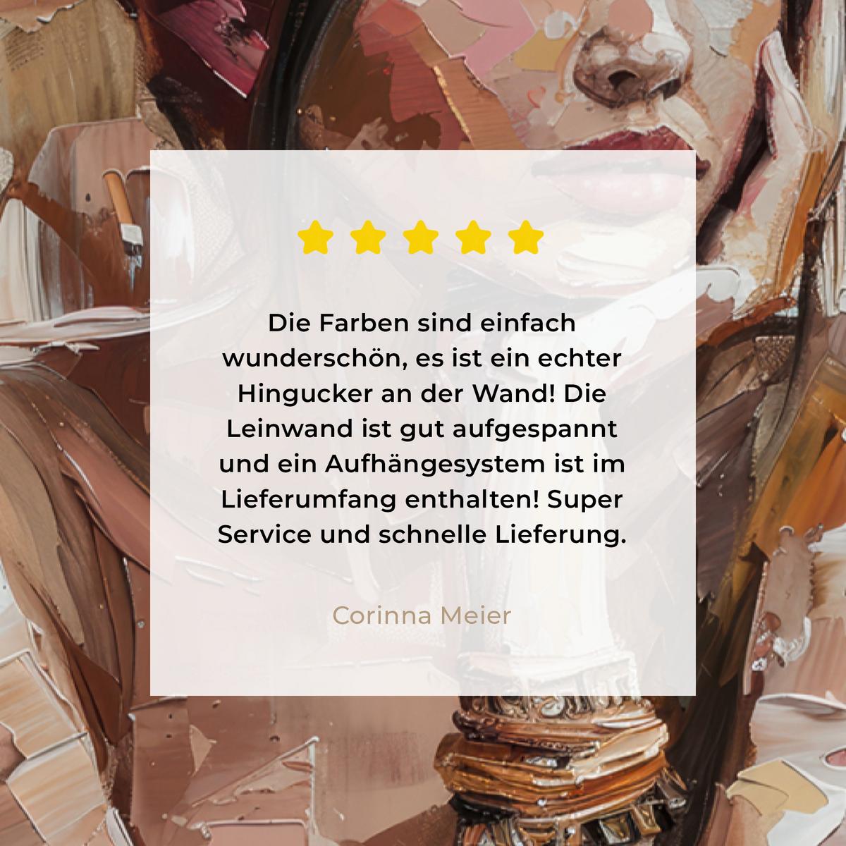 LEINWANDBILD Frau - Lackierung - Porträt - Modern Deko Groß 90x140 cm - Altrosa, Textil (90/140cm) - MuchoWow