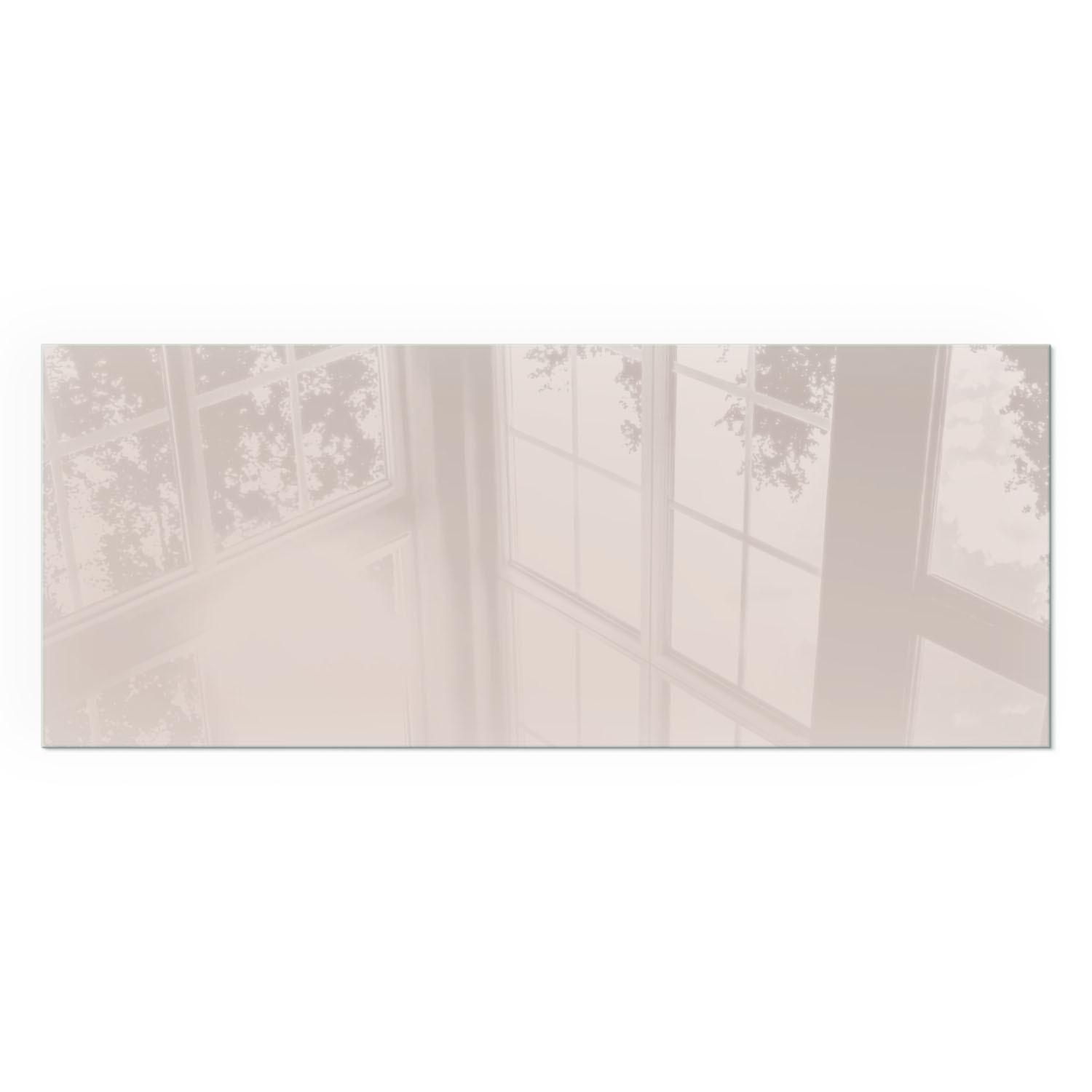 GLASPLATTE für Kamin 125x50 cm - Beige, Glas (125/50/0.4cm) - TULUP