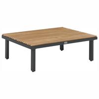 OUTDOOR-COUCHTISCH 90/70 cm Akazienholz Dunkelgrau Fivizzano - Dunkelgrau/Braun, Holz (90/70/30cm) - Beliani