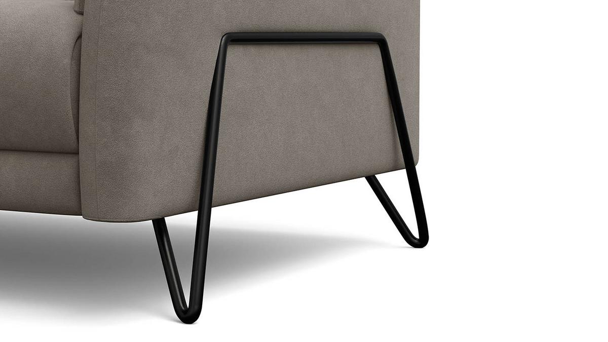 SOFA RODEN 3-Sitzer, beige, Veloursstoff - Beige, Holz/Textil (194/82/103cm) - Wozimo