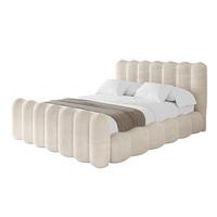 POLSTERBETT mit Bettkasten, Fußteil und Lattenrost, Bett mit Matratze H3/H4 - SORA-Z 180x200 Beige - Creme, Holzwerkstoff/Textil (180/200cm) - ALTDECOR