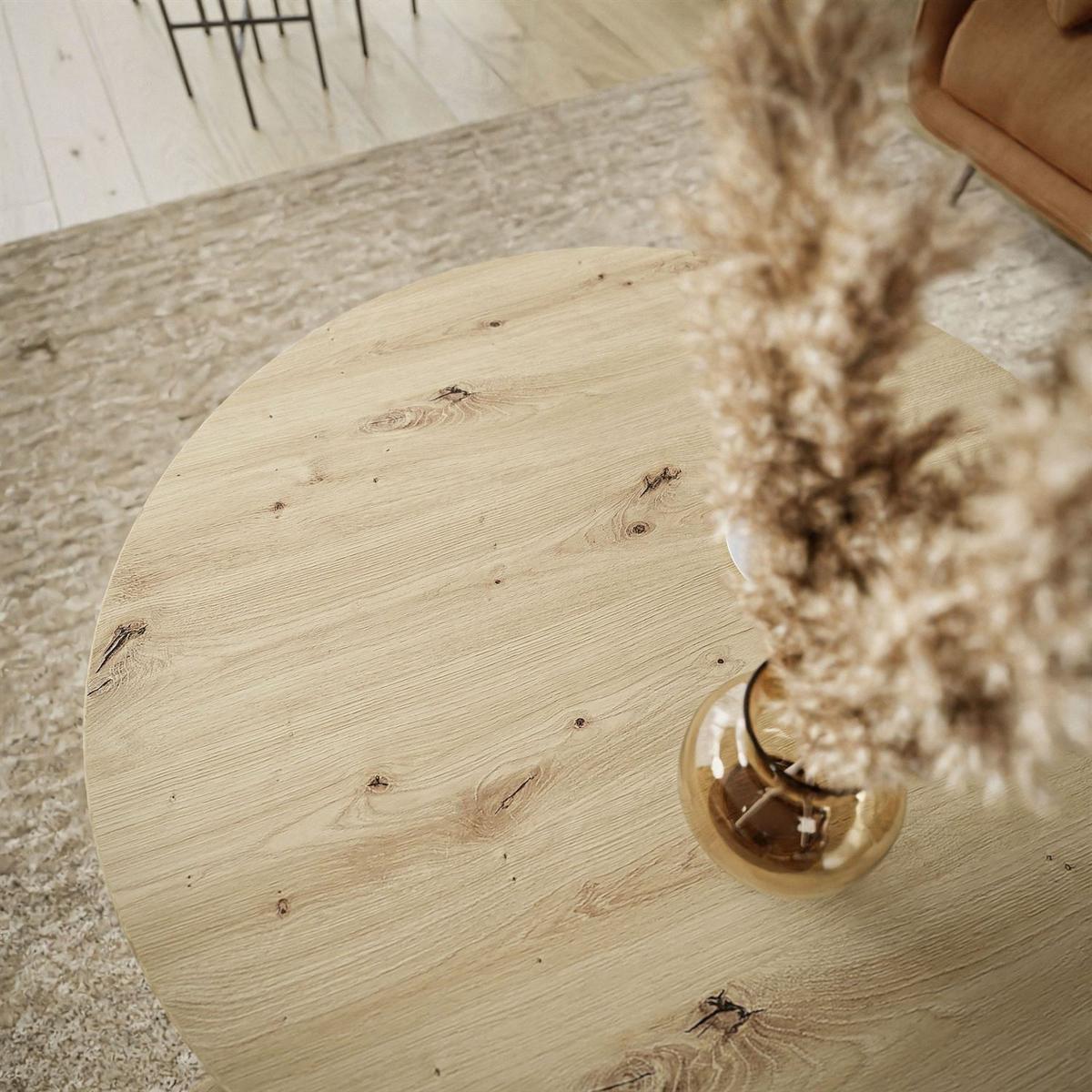 COUCHTISCH 2 in 1 LORI LOFT - Hellbraun/Weiß, Holzwerkstoff (70/70/48cm) - Lookway