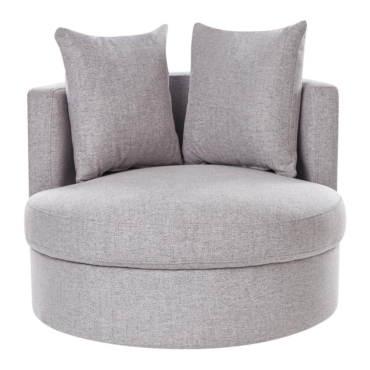 SESSEL Hellgrau Dalby - Grau, Textil (82/61/82cm) - Beliani