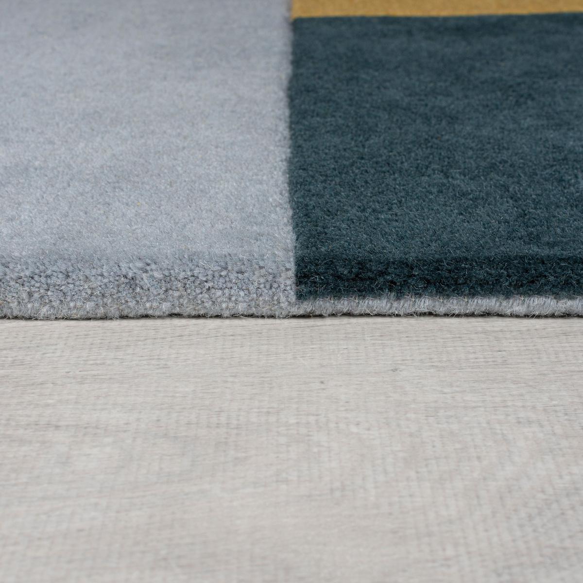 WOLLTEPPICH DEBEN, geometrisch, Kontrast-Bunt, 120 x 170 cm - Multicolor, Textil (120/170cm) - KADIMA DESIGN