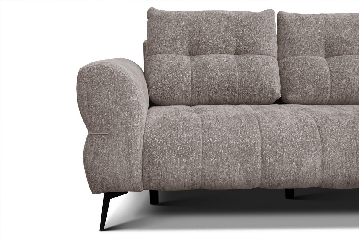 SOFA SALVINI 2,5-Sitzer, dunkelbeige - Beige, Holz/Textil (206/88/99cm) - Wozimo