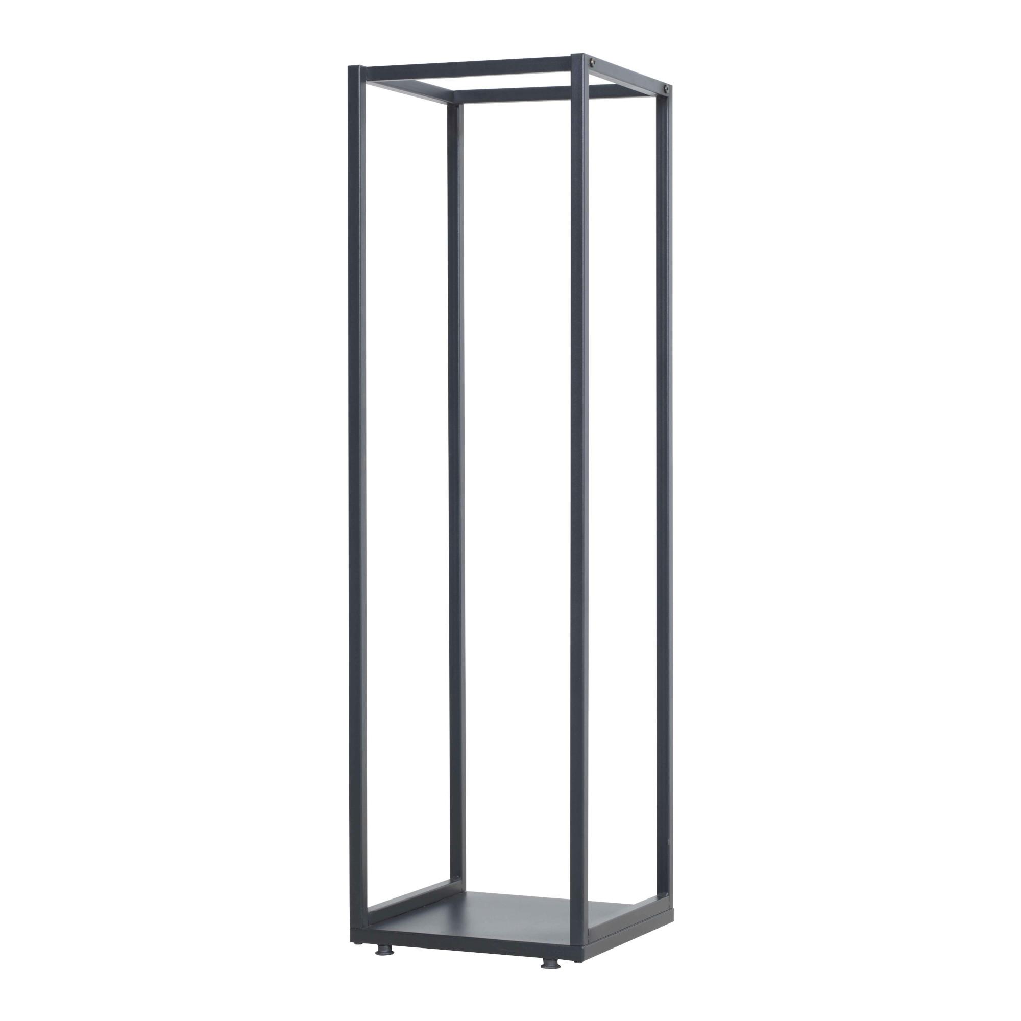 KAMINHOLZREGAL Tornved - Schwarz, Metall (35/120/35cm) - [en.casa]