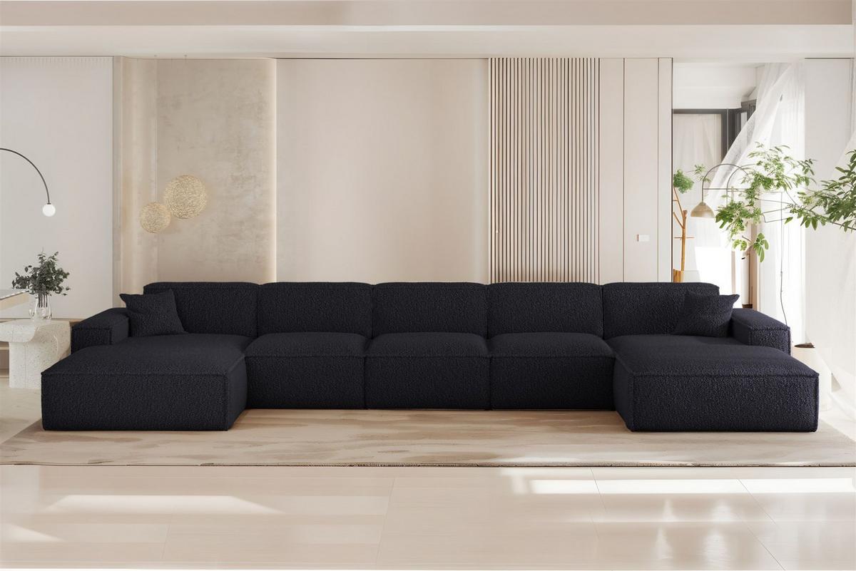 WOHNLANDSCHAFT Celes Premium Xl Sven - Blau, Holzwerkstoff/Textil (462/73/165cm) - Fun Möbel