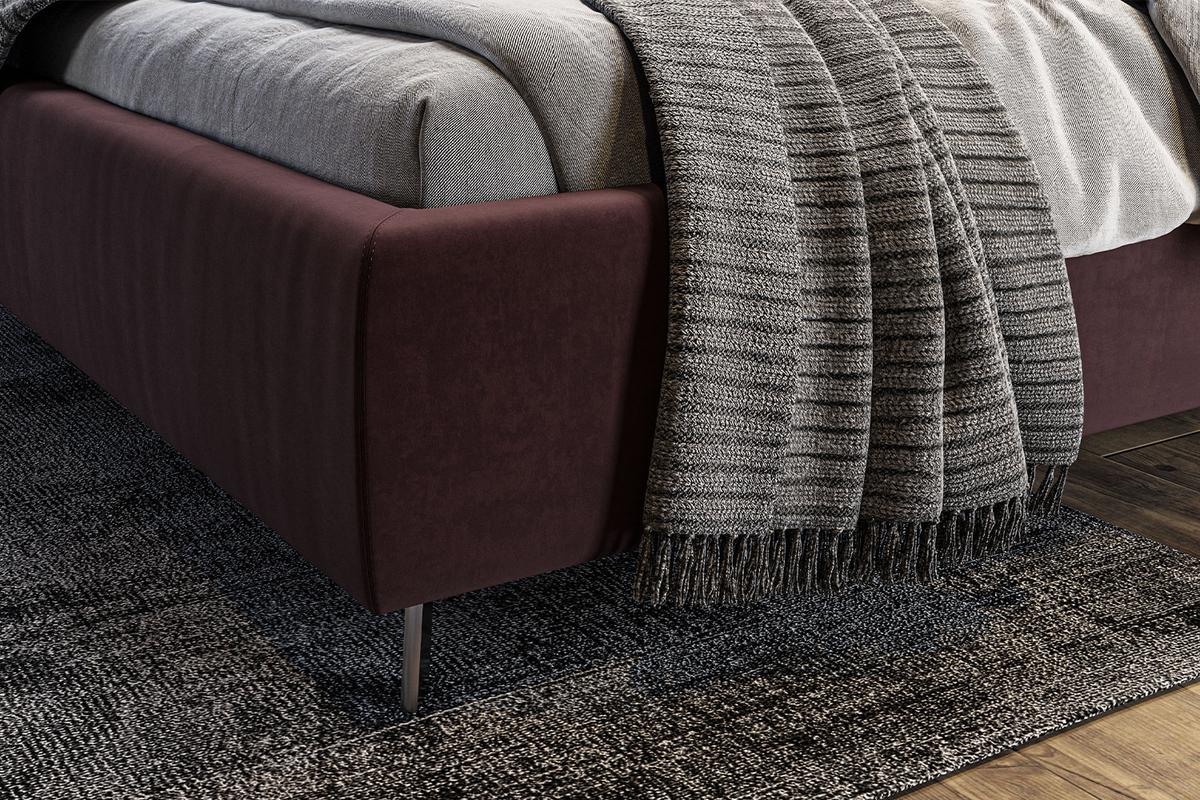 POLSTERBETT ANNY Violett Velvet - Violett, Textil (140/200cm) - KAWOLA