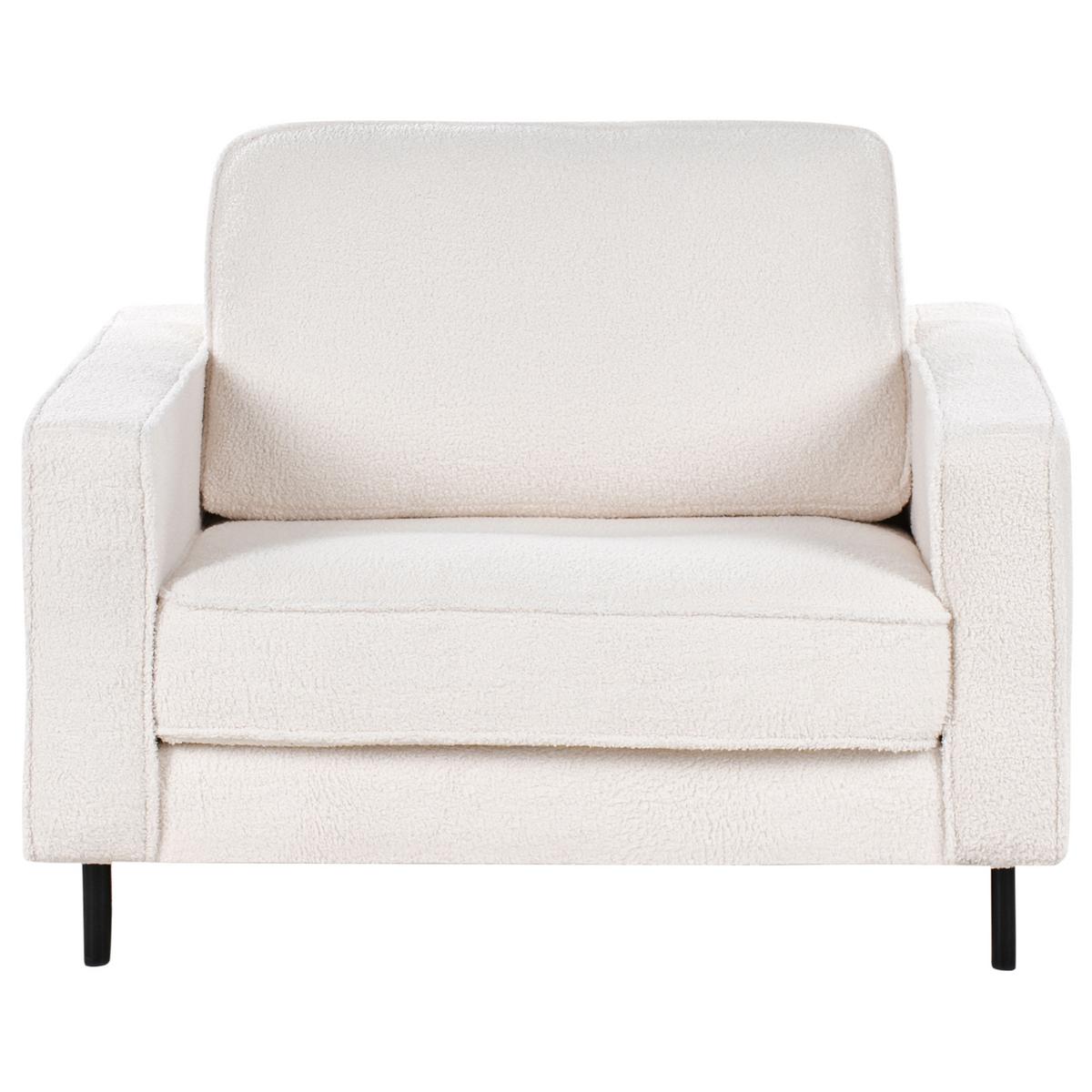 SESSEL Weiß Savalen - Schwarz/Weiß, Textil (117/87/91cm) - Beliani