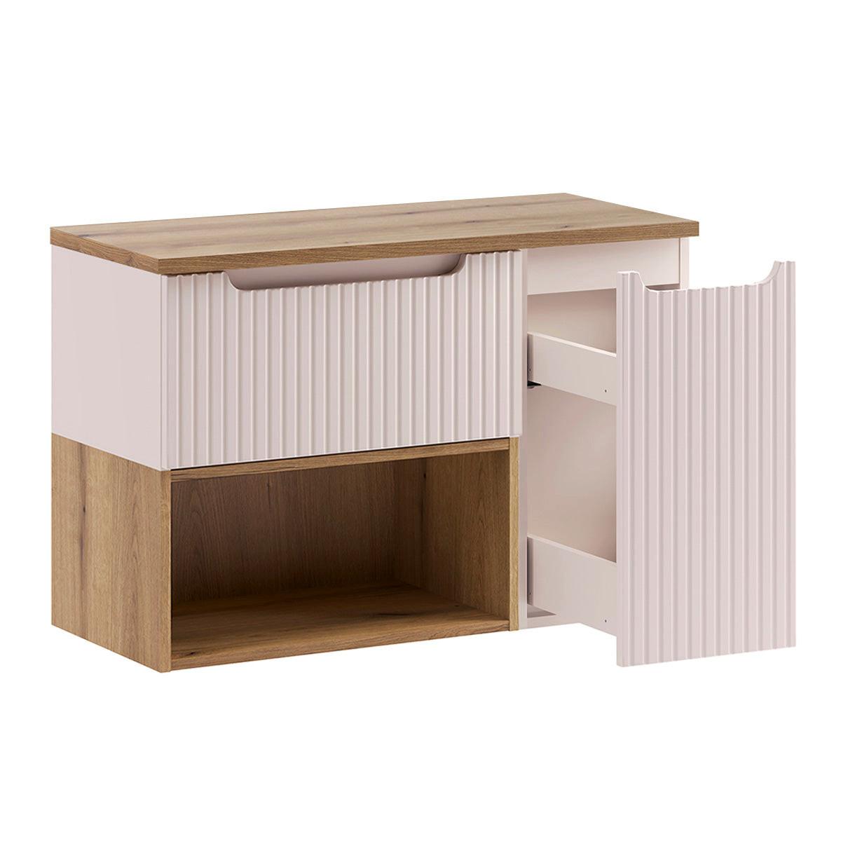 WASCHTISCHUNTERSCHRANK 90.4cm Riva Kaschmir - Beige, Holzwerkstoff (90.4/60/40cm) - Petits-meubles