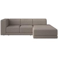 ECKSOFA Novals L-Form, 4-Sitzer, rechts 278 cm - Taupe/Schwarz, Holz/Kunststoff (168/278cm) - Selsey