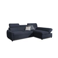 ECKSOFA Schlafsofa Anton Xs In Esito - Dunkelblau, Holzwerkstoff/Textil (170/260cm) - Fun Möbel