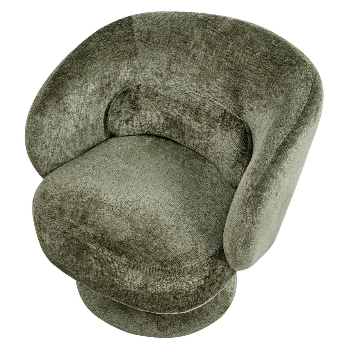 DREHSESSEL Grün Lieksa - Grün, Textil (77/77/64cm) - Beliani