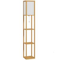STEHLEUCHTE MDF Eiche Weiß - Eichefarben, Holzwerkstoff (26/26/160cm) - HOMCOM