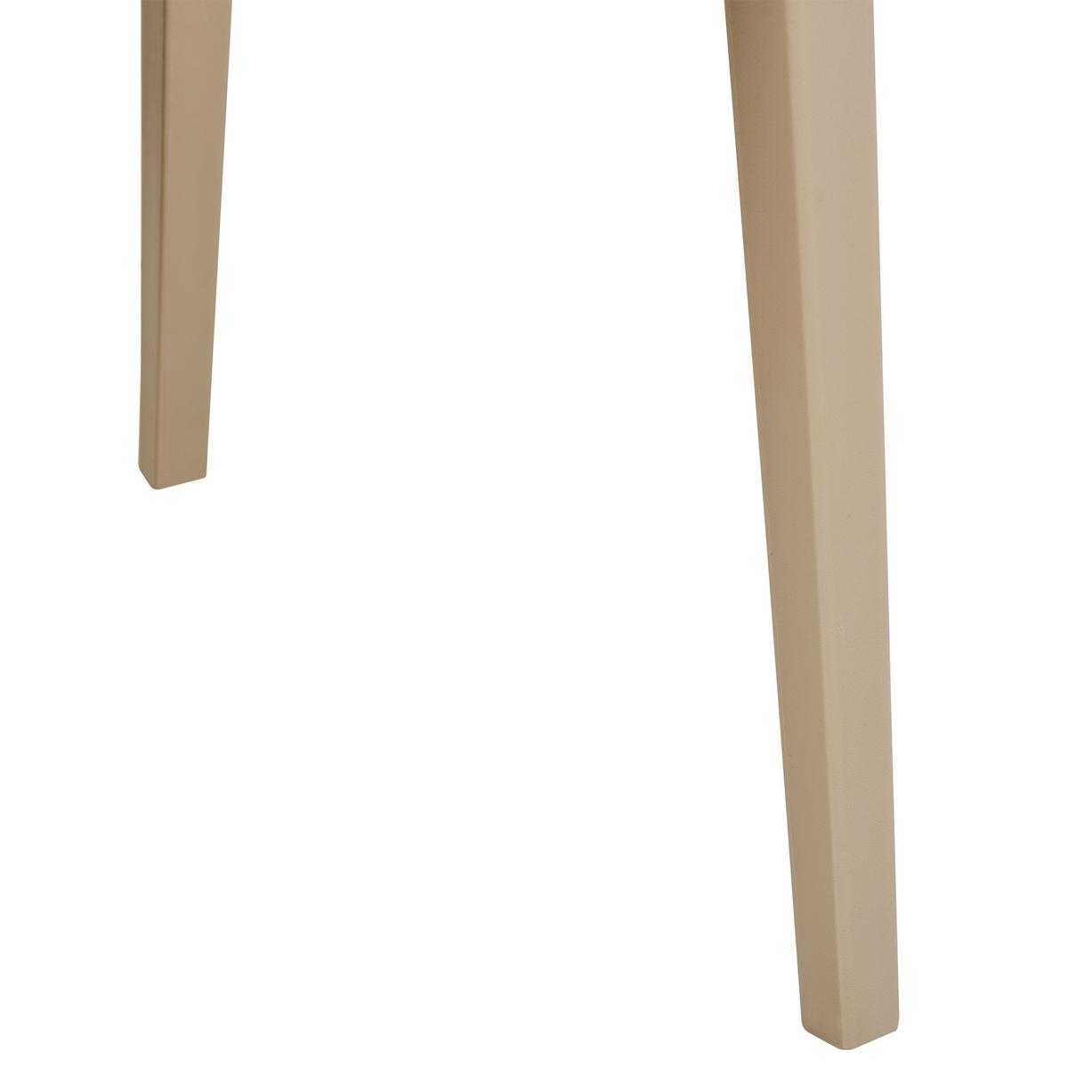 ESSZIMMERSTUHL 2er-Set Kunststoff Beige Somers - Beige, Kunststoff (48/77/51cm) - Beliani