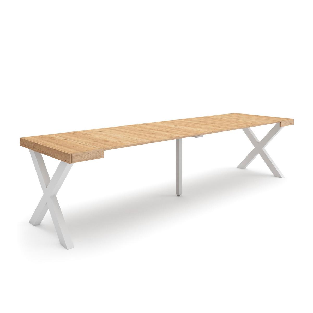 ESSTISCH ausziehbar 58 bis 302cm, für 14 Gäste, eiche, 58/90/73cm - Eichefarben, Holzwerkstoff (90/302/73cm) - Skraut Home