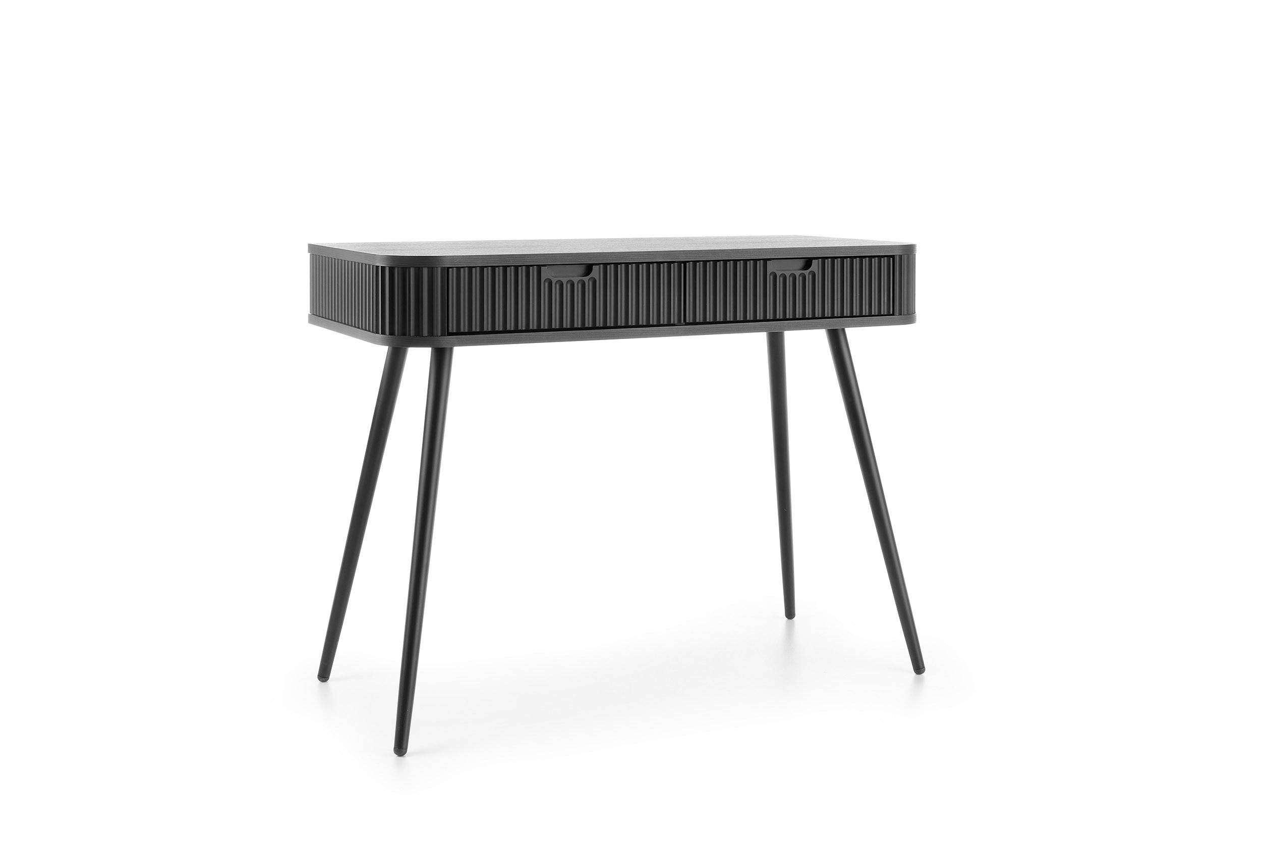 KONSOLENTISCH ZENZERO 103/80/49 cm mit Schubladen, Schwarz - Schwarz, Holzwerkstoff (49/103/80cm) - MASSENO