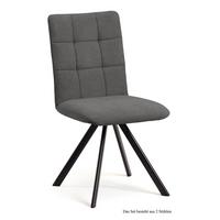 ESSZIMMERSTUHL drehbar (2er-Set) Despa 47x91x60 Schwarz/Grau - Schwarz/Grau, Kunststoff (60/91/47cm) - 58aufmkessel