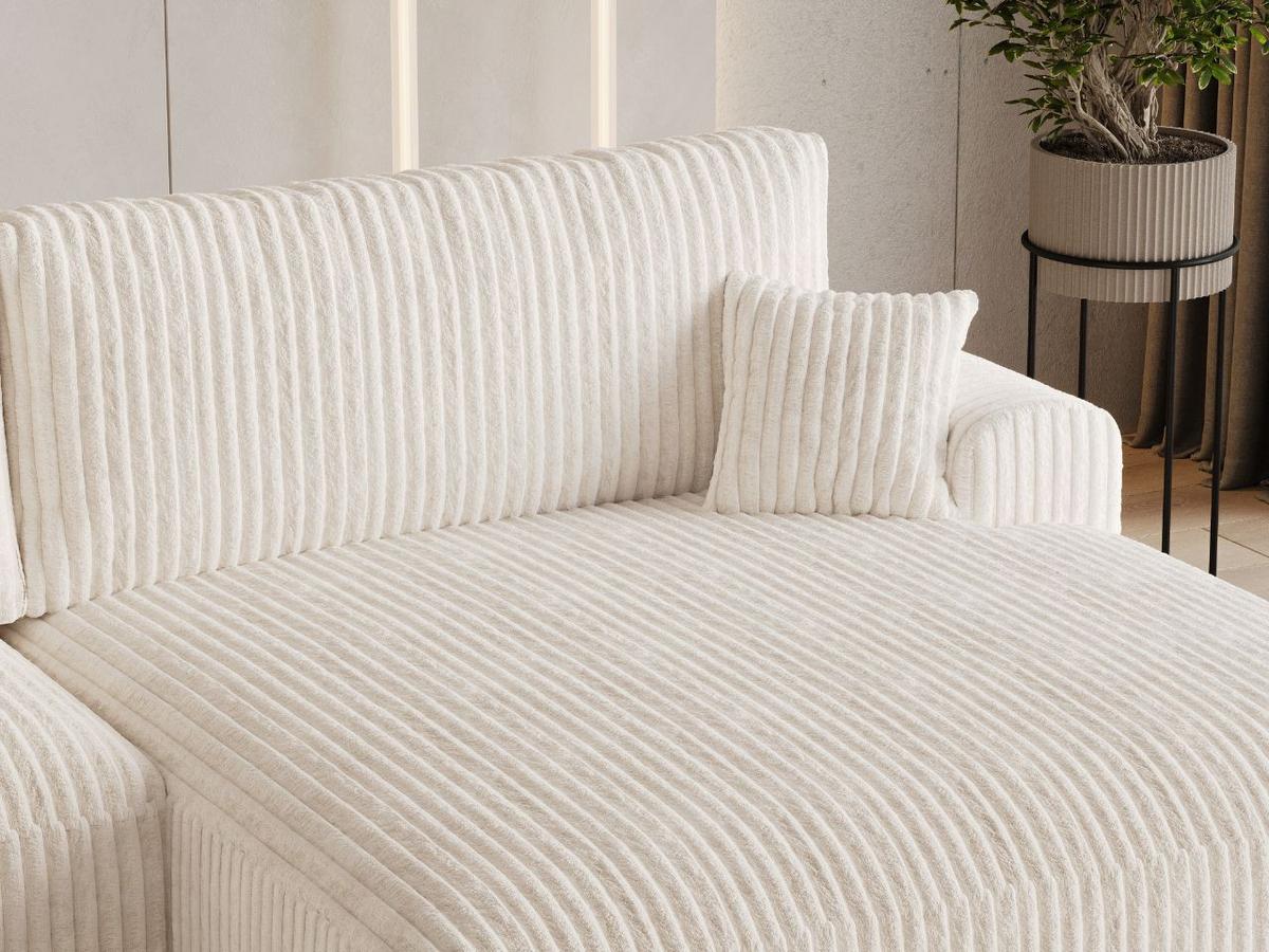 ECKSOFA Serene Creme Links - Creme, Holz/Textil (259/145cm) - Graingold