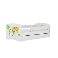 KINDERBETT Karte mit Schublade und Matratze 180/80 - Weiß, Holzwerkstoff (80/180cm) - RAUMHIRSCH FURNITURE