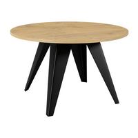 COUCHTISCH Fare - Schwarz/Naturfarben, Holzwerkstoff/Metall (75/75/50cm) - MIRJAN24