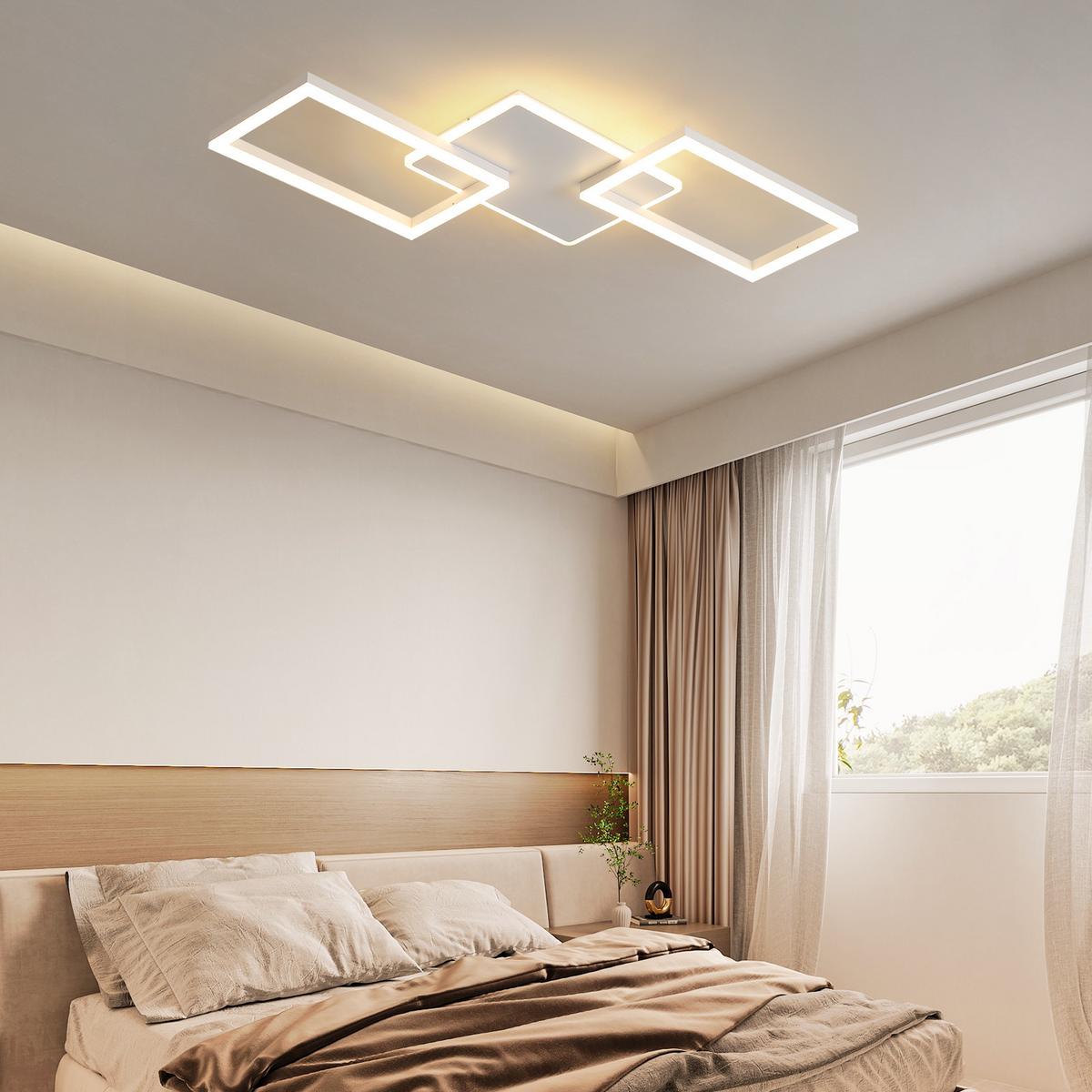 LED-DECKENLEUCHTE Nikok 80/45/7 cm - Weiß, Metall (80/45/7cm) - ZMH