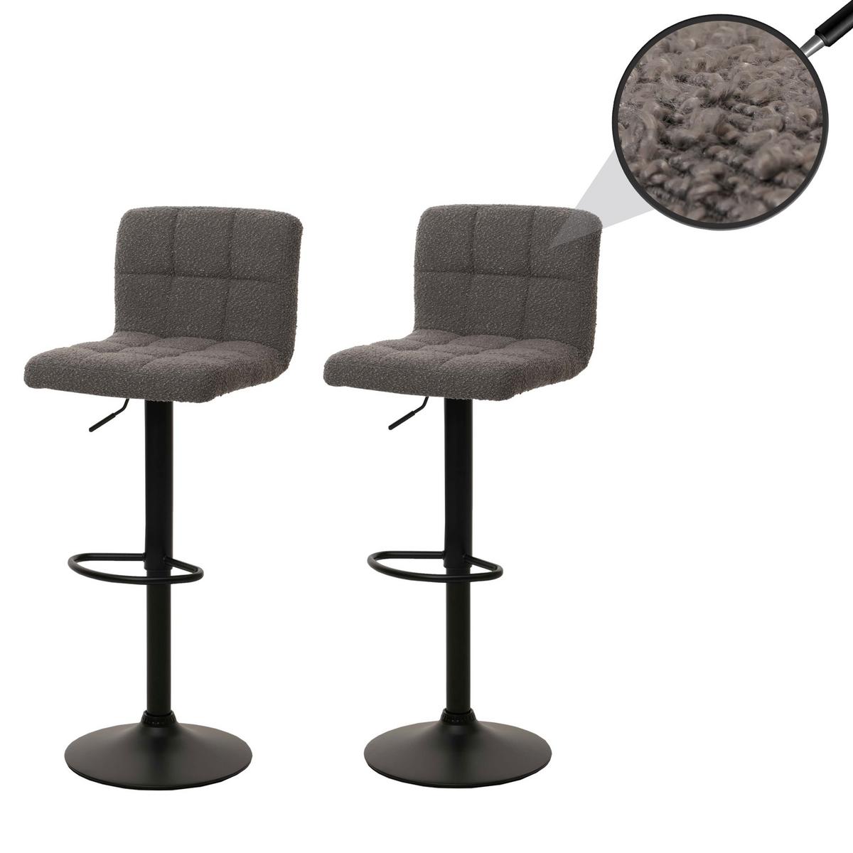 BARHOCKER Grau 2er-Set - Grau, Textil (38/107/41cm) - MCW