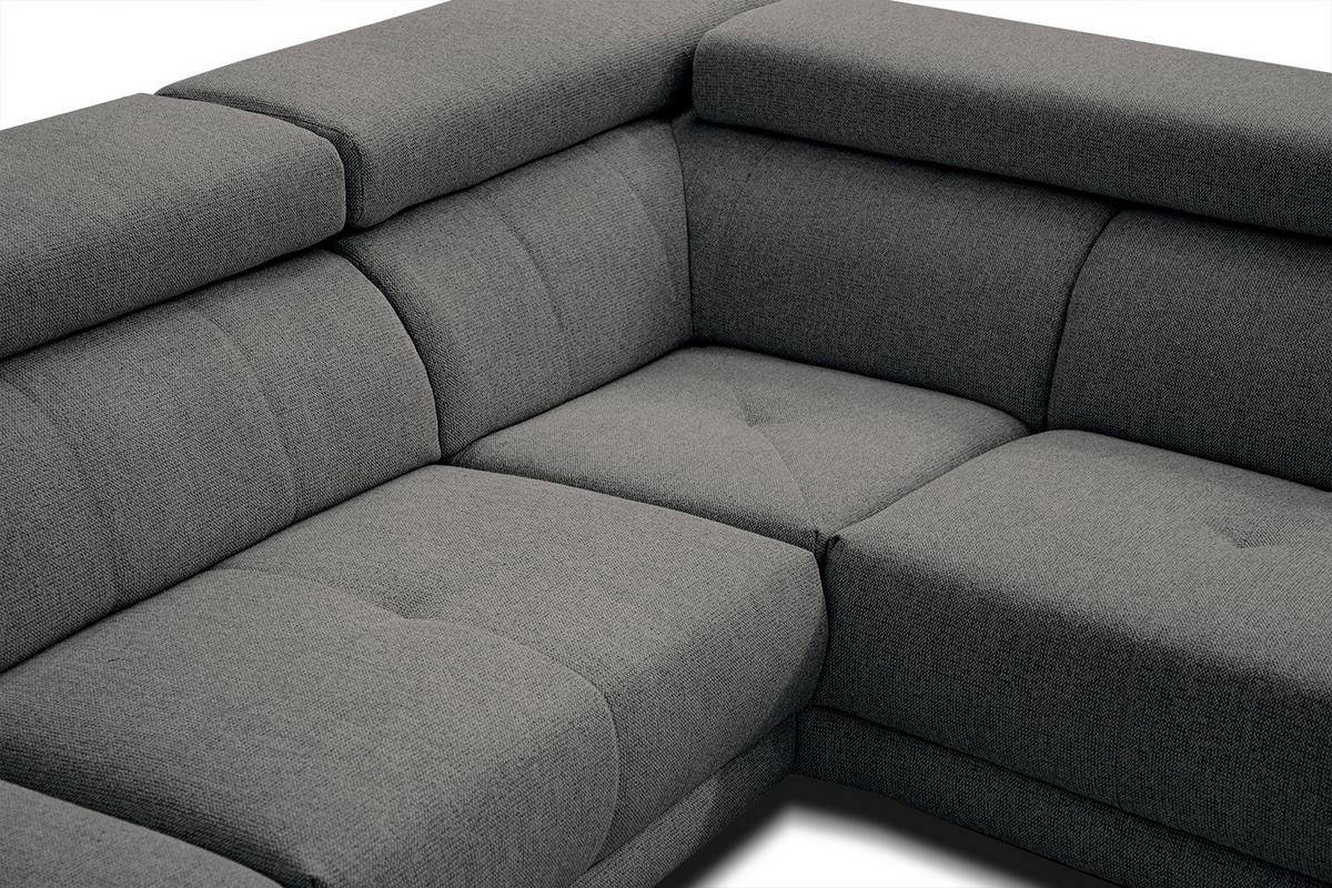 ECKSOFA MORELLO 5-Sitzer, dunkelgrau - Dunkelgrau/Schwarz, Holzwerkstoff/Textil (287/228cm) - Wozimo